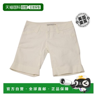 白色 白色棉质卷边百慕大短裤 美国奥莱 Olivia 自营Alice