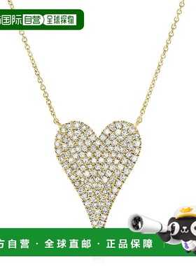 自营 sabrina14k 金 & 钻石心形项链 - 黄色 美国奥莱直发