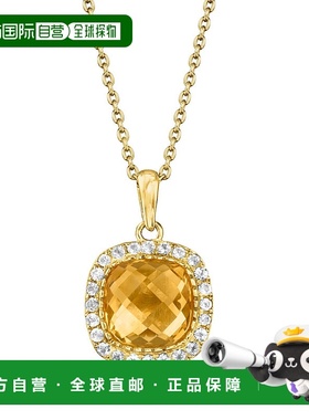 自营 ross-simons罗斯-西蒙斯黄水晶和。白色托帕石吊坠项链 18kt