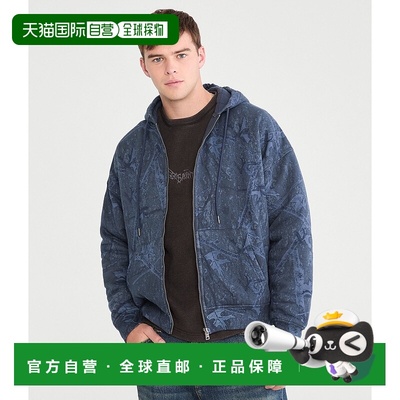 自营Aeropostale Cloud Soft Forest Camo Quilted Full-Zip Hood