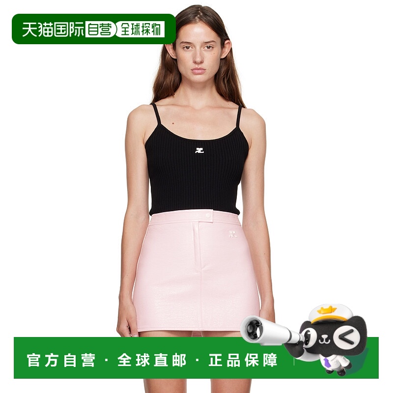 1h可退 香港直邮潮奢 Courreges 女士 黑色 Reedition 系列背心 P