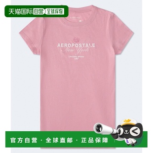 Graphic Glitter Tee pink 美国奥莱 自营Aeropostale 665 Rose