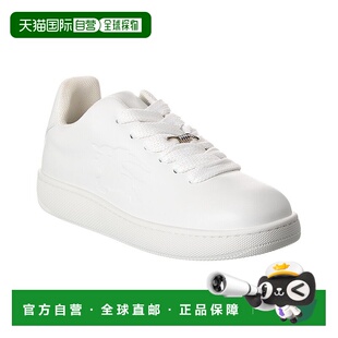 自营Burberry Box Leather Sneaker - white 美国奥莱直发男鞋