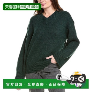 Danica bone 领羊毛羊绒混纺毛衣 美国奥莱直 自营rag 绿色