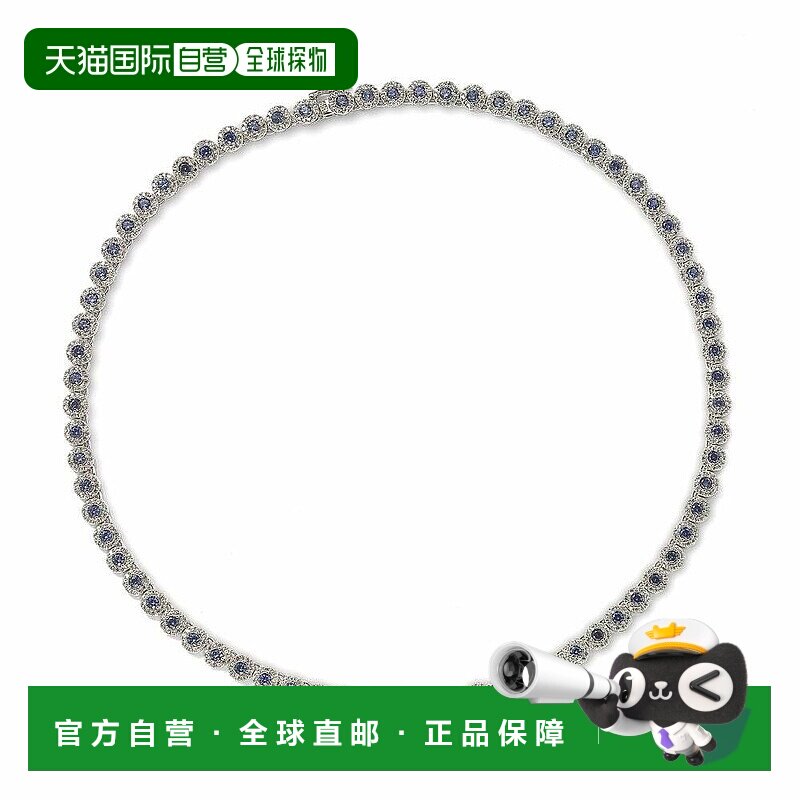 自营 Suzy Levian 纯银蓝宝石和钻石口音网球项链 - 蓝色 - 蓝色
