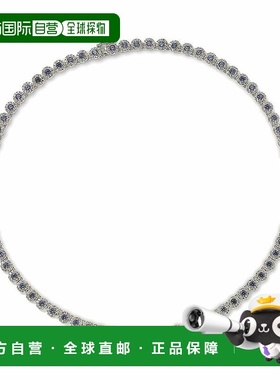 自营 Suzy Levian 纯银蓝宝石和钻石口音网球项链 - 蓝色 - 蓝色