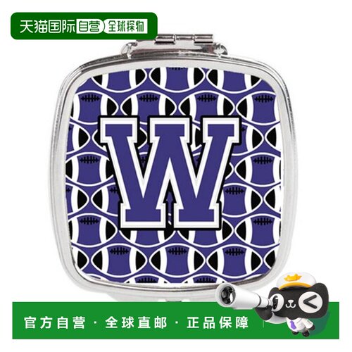 自营Carolines Treasures CJ1068-WSCM 字母 W 足球紫色和白正品
