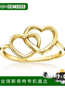 自营Ross-Simons Italian 14kt Yellow Gold Interlocking-Heart
