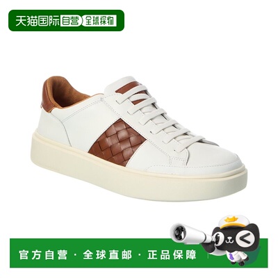 自营Allen Edmonds Oliver Leather Sneaker - white 美国奥莱直