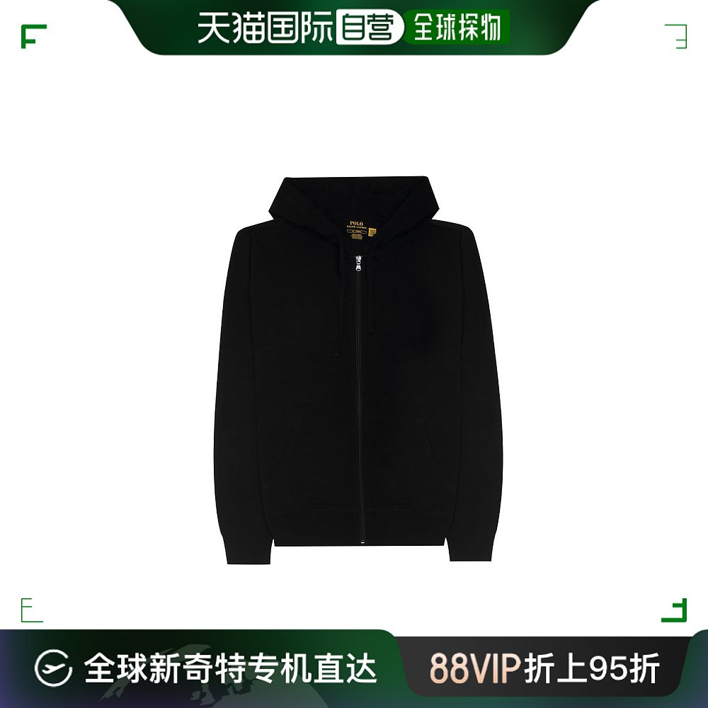 香港直邮Polo Ralph Lauren 男士纯色logo刺绣拉链抽绳连帽卫衣71