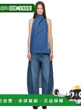 1h可退 香港直邮潮奢 alaia 女士 蓝色 Asymmetric Cape 上装 AA9