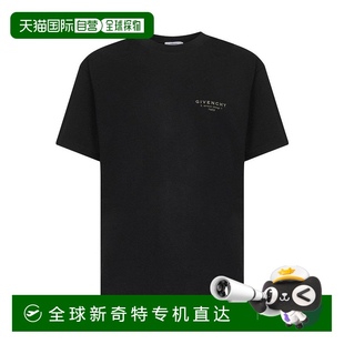 givenchy经典 带有微妙 自营 黑色T恤 美国奥莱直 标志印花 黑色