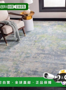 自营safaviehMirage Hand Made Area rug, Aqua / Green Contempo