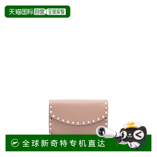 粉红色 自营 带表带钱包 valentino 美国奥莱 garavani`Rockstud