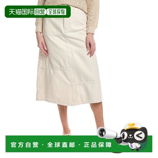 自营 redoneRE/DONE Mid-Rise Seamed Skirt - white 美国奥莱直