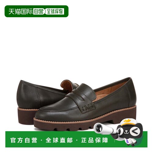 自营Women's Vionic Cheryl II Penny Loafers Black Leather Sli