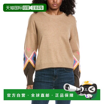 自营Brodie Cashmere Pop Sleeve Fairisle Wool & Cashmere-Blen