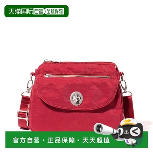 baggallini Calais 自营 女式 美国奥莱 斜挎包 粉色蝴蝶印花