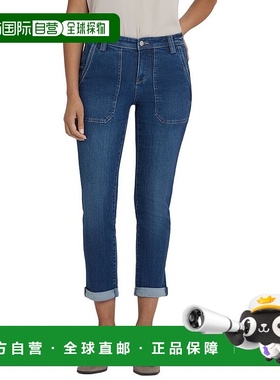 自营NYDJ Petite Margot Vintage Lapis Girlfriend Jean - blue