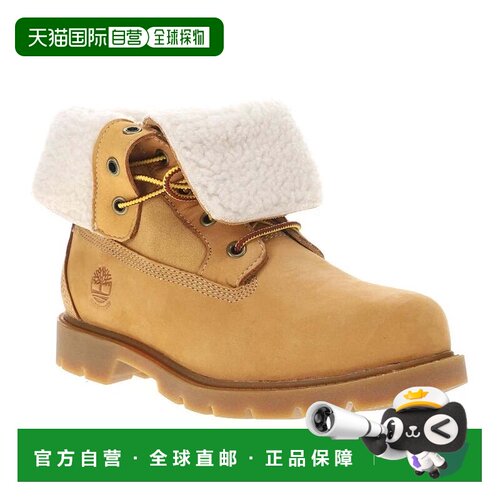 自营Timberland Linden Woods TB1A1KGC231女靴棕色磨绒折叠TF908