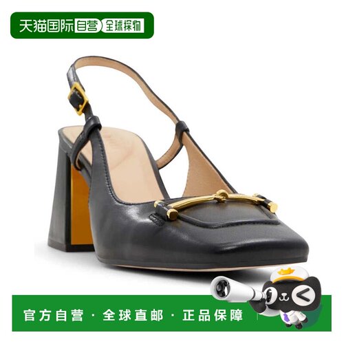 自营Ted Baker Mia Icon女式黑色皮革方头高跟鞋VER1507-黑色 美