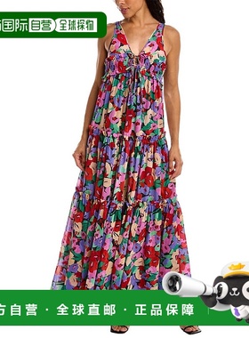 自营 Nicholas Myla Silk-Blend Maxi Dress red 美国奥莱直发