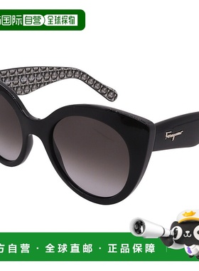 自营 FERRAGAMO太阳镜SF964S-001-54-21-140非极化-黑色 美国奥莱