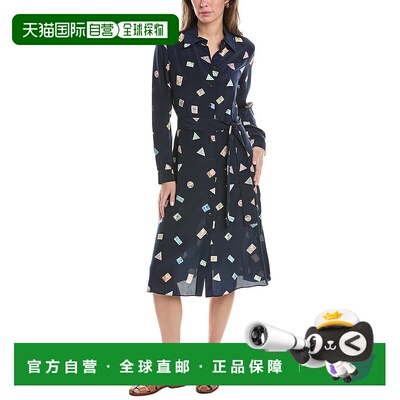 自营 lafayette 148 new york拉斐特148纽约A-Line丝绸衬衫连衣裙