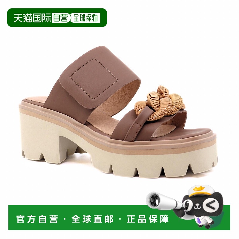 自营 all blackLink&Lugg Vel女式棕色高跟鞋 美国奥莱直发凉鞋