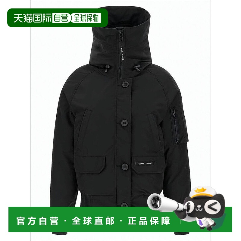 自营canada gooseCropped Hooded Down Jacket With Flap Pockets