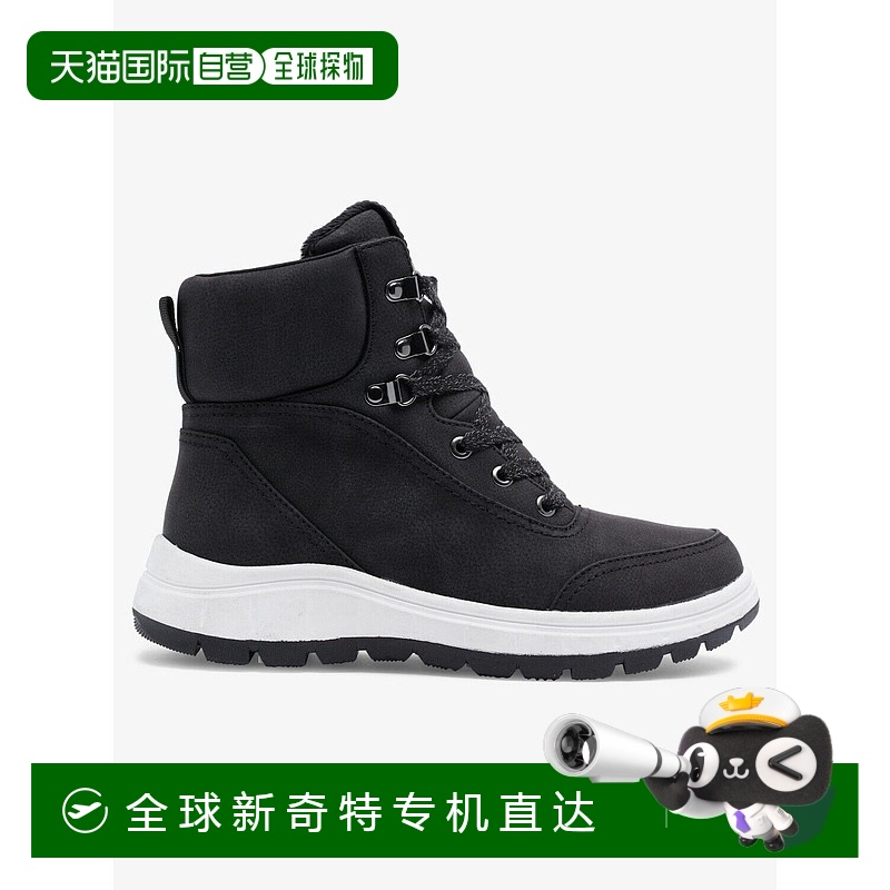 自营 Roxy Karmel ARJB700703雪地靴女式美国6码黑色人造毛皮防水