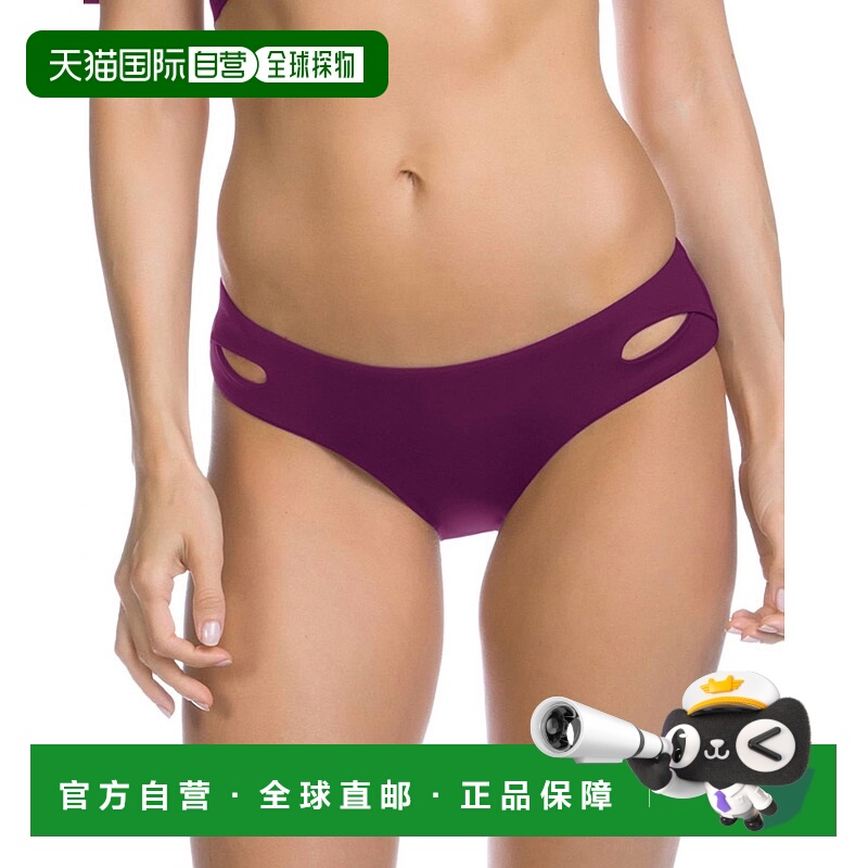 自营 beccaVirtue Keyhole Hipster Bikini Bottom In Raisin - r