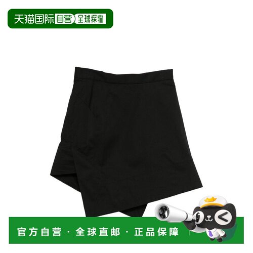 自营vivienne westwoodAsymmetrical Hem Black Mini Skirt With