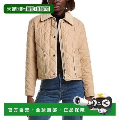 自营Burberry Diamond Quilted Jacket - beige 美国奥莱直发外套