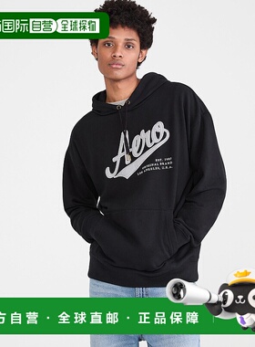 自营Aeropostale Script Heritage Pullover Hoodie - black 7 美