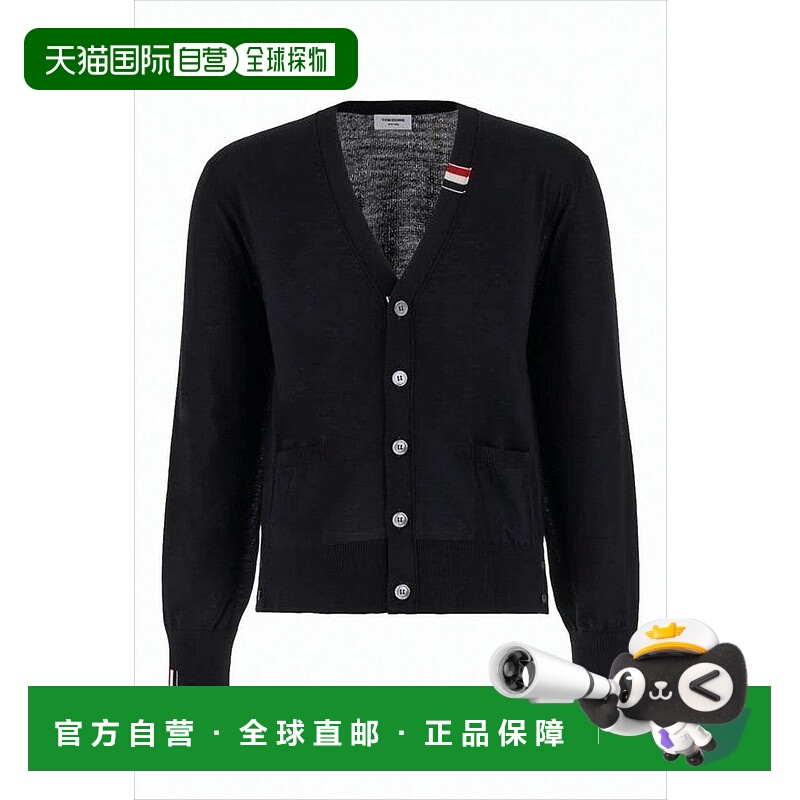 自营thom browneClassic V-Neck Cardigan With Striped Cuffs -