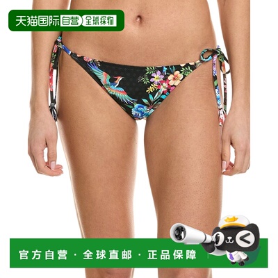 自营Johnny Was String Bikini Bottom - black 美国奥莱直发性感
