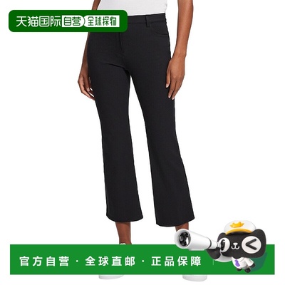 自营theory理论踢腿裤-黑色 美国奥莱直发裤子喇叭裤西装裤