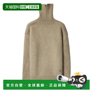 自营Burberry品牌贴花翻领羊毛混纺套衫-林登 美国奥莱直发