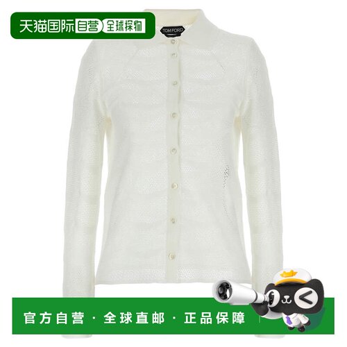 自营Tom Ford Women's Openwork Cardigan - white 美国奥莱直发