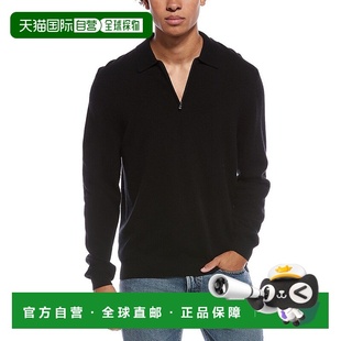 自营Amicale Cashmere 1/4-Zip Cashmere Polo Sweater - blue 美