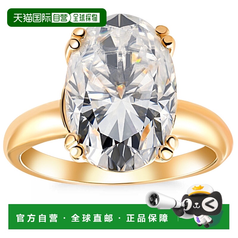 自营 pompeii3认证 5.07 克拉椭圆形 18k 黄金钻石订婚戒指实验室