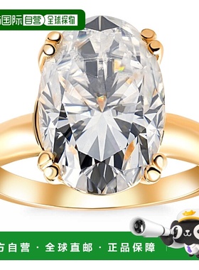 自营pompeii3认证 5.07 克拉椭圆形 18k 黄金钻石订婚戒指实验室
