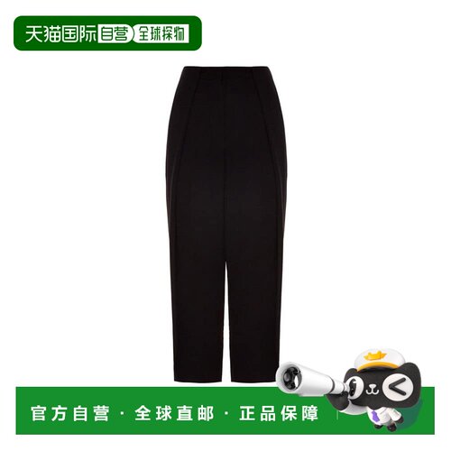 自营Balmain Viscose Casual Women's Pants - black 美国奥莱直