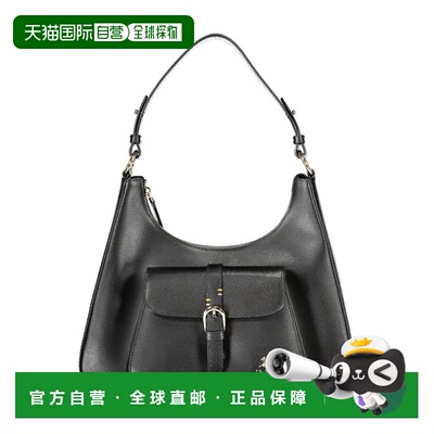 自营La Martina Leather Women's Shoulder Women's Bag - black