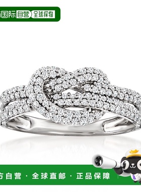 自营Ross-Simons 纯银钻石结戒指 - 白色 美国奥莱直发