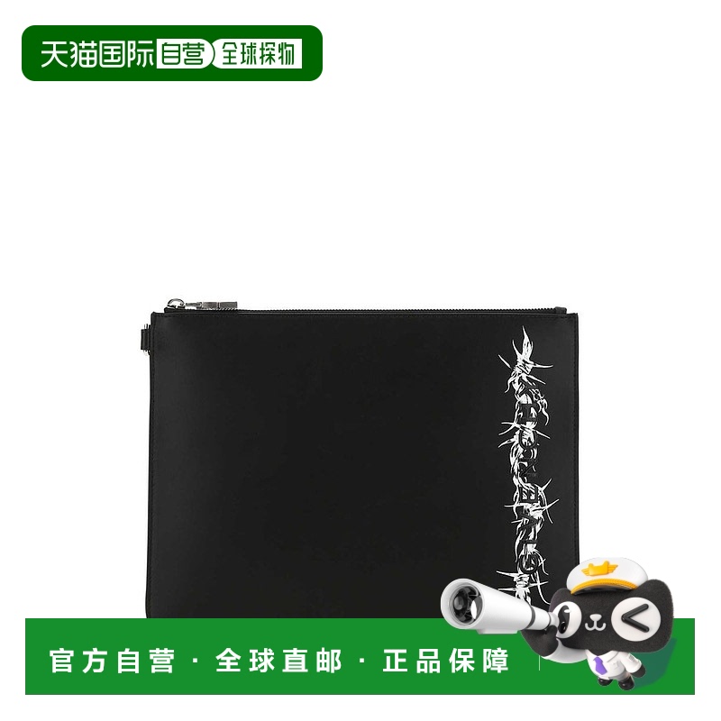 1h可退 香港直邮潮奢 Givenchy 纪梵希 男士 logo图案皮质卡包 BK