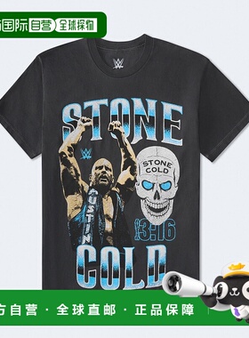 自营 Aeropostale Wwe Stone冷放松图案T恤-黑色1 美国奥莱直发