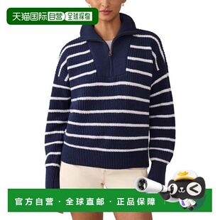 自营Faherty Mariner Wool-Blend Sweater - navy multi 美国奥莱