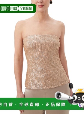 自营Trina Turk Fetching Top - Gold 美国奥莱直发女装抹胸上衣